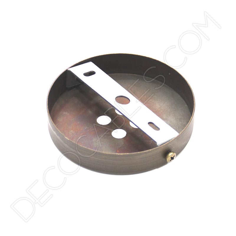 Soporte florón de techo para lámpara de 4 salidas color anticuario Soporte florón de techo para lámpara de 4 salidas color anticuario