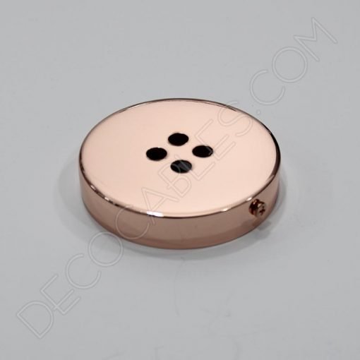 Soporte florón de techo para lámpara cobre de 4 salidas