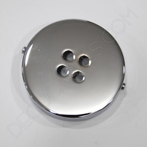 Soporte florón de techo para lámpara de 4 salidas cromado