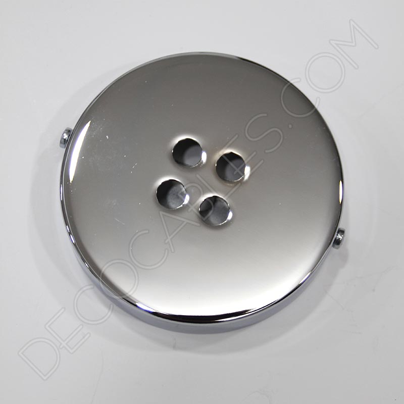 Soporte florón de techo para lámpara de 4 salidas cromado Soporte florón de techo para lámpara de 4 salidas cromado