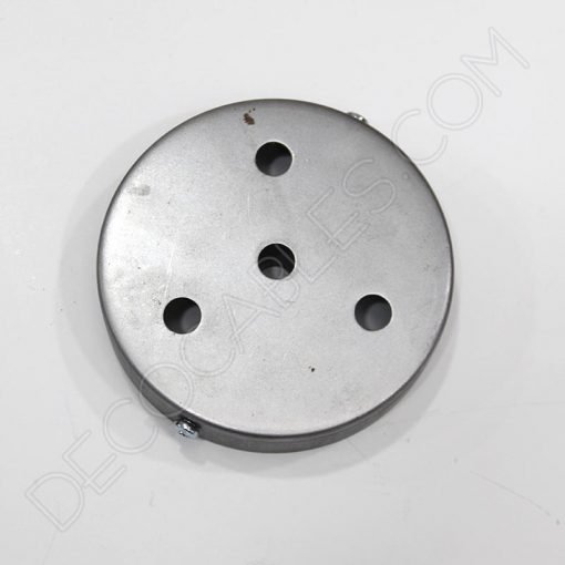 Soporte florón de techo para lámpara de 4 salidas acabado hierro para pintar