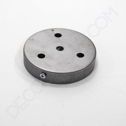 Soporte florón de techo para lámpara de 4 salidas acabado hierro para pintar