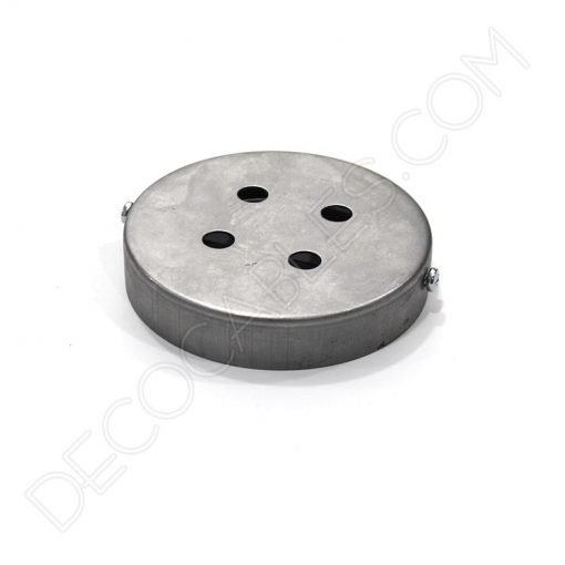 Soporte florón de techo para lámpara de 4 salidas acabado hierro para pintar