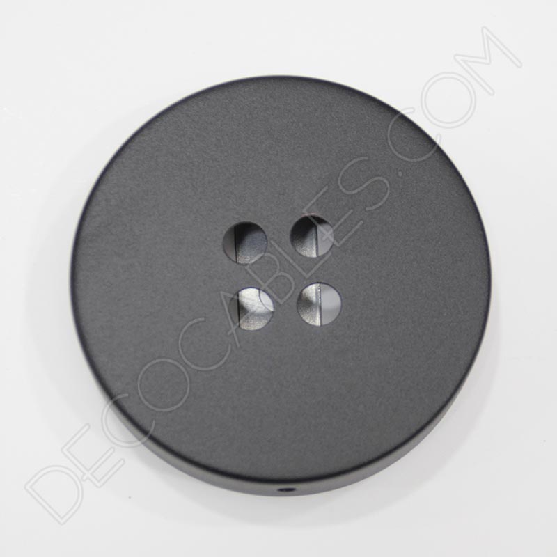 Soporte florón de techo para lámpara negro de 4 salidas Soporte florón de techo para lámpara negro de 4 salidas