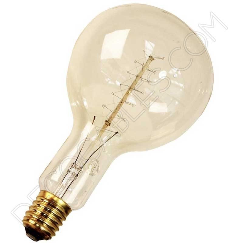 Bombilla Rústica de filamento de carbono espiral modelo Edison XXL E40 Bombilla Rústica de filamento de carbono espiral modelo Edison XXL E40