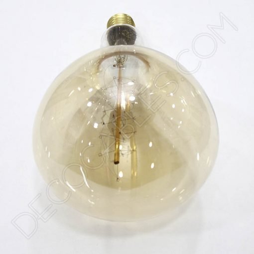 Bombilla Edison vintage rústica XXL espiral 3 Bombilla Rústica de filamento de carbono espiral modelo Edison XXL E40