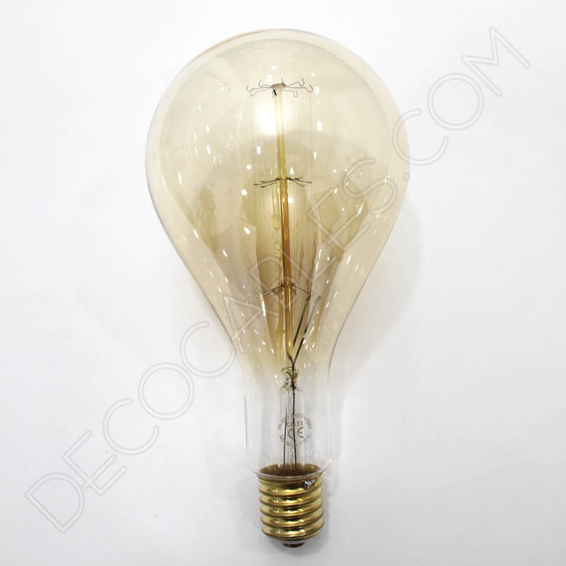 Bombilla Rústica de filamento de carbono rayada modelo Edison XXL E40 Bombilla Rústica de filamento de carbono rayada modelo Edison XXL E40