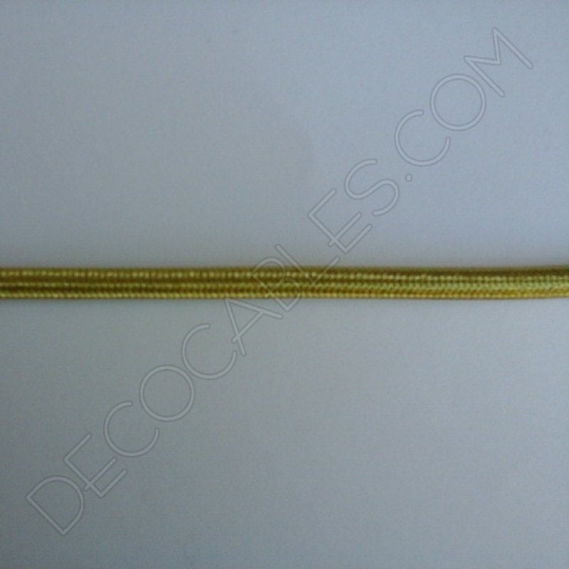 Cable eléctrico redondo metálico de color dorado Cable eléctrico redondo metálico de color dorado