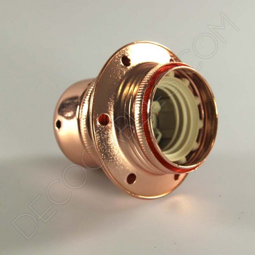 Portalámparas metálico para pantallas con arandelas (varios colores) 12 Portalámparas para pantallas metálico en cobre