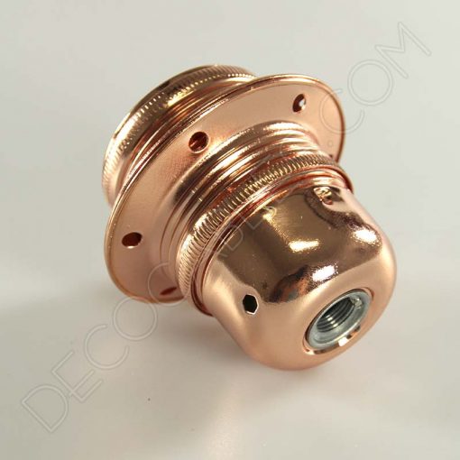 Portalámparas metálico para pantallas con arandelas (varios colores) 11 Portalámparas para pantallas metálico en cobre