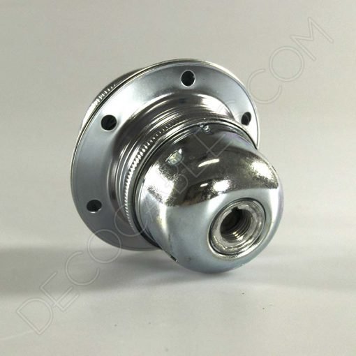 Portalámparas para pantallas metálico en cromado