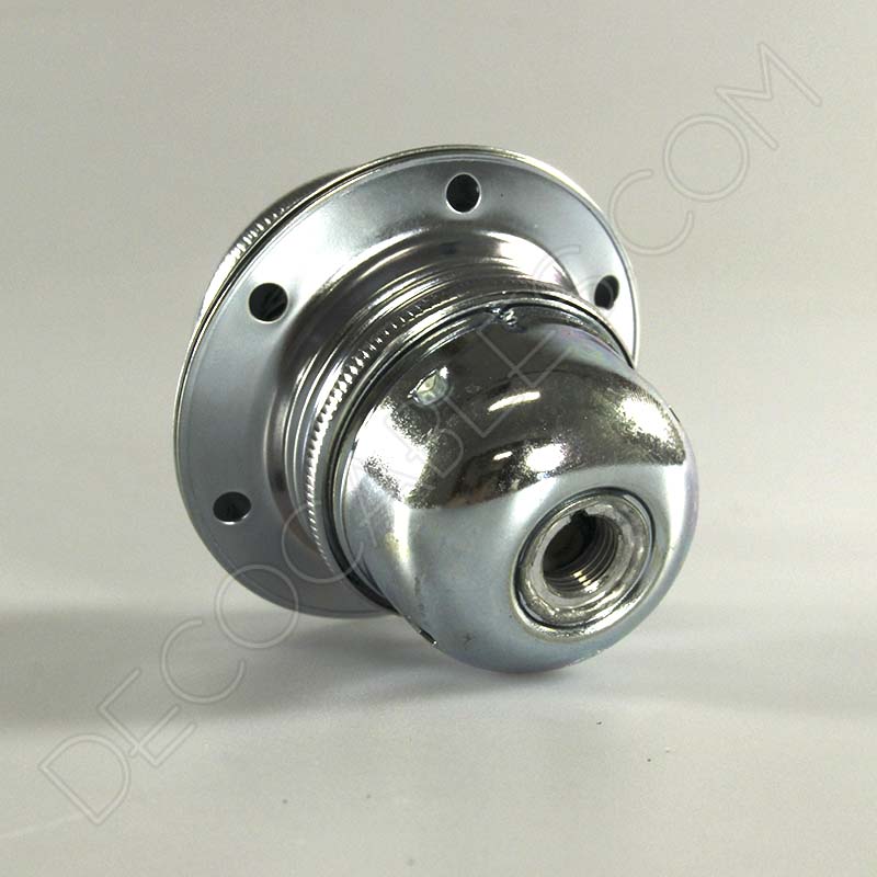 Portalámparas para pantallas metálico en cromado Portalámparas para pantallas metálico en cromado