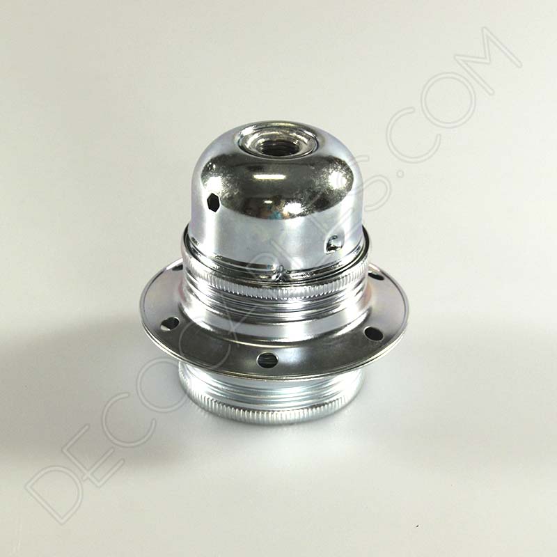 Portalámparas para pantallas metálico en cromado Portalámparas para pantallas metálico en cromado