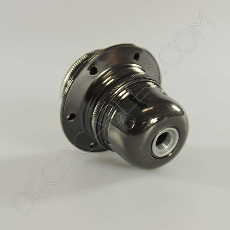 Portalámparas para pantallas metálico en negro perla Portalámparas para pantallas metálico en negro perla