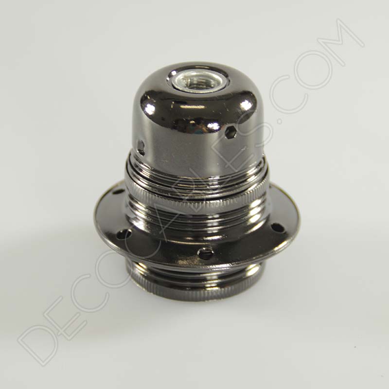 Portalámparas para pantallas metálico en negro perla Portalámparas para pantallas metálico en negro perla