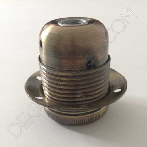 Portalámparas metálico para pantallas con arandelas (varios colores) 18 Portalámparas para pantallas metálico en bronce