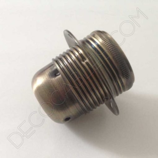 Portalámparas metálico para pantallas con arandelas (varios colores) 19 Portalámparas para pantallas metálico en bronce