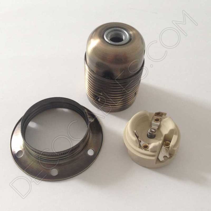 Portalámparas para pantallas metálico en bronce Portalámparas para pantallas metálico en bronce