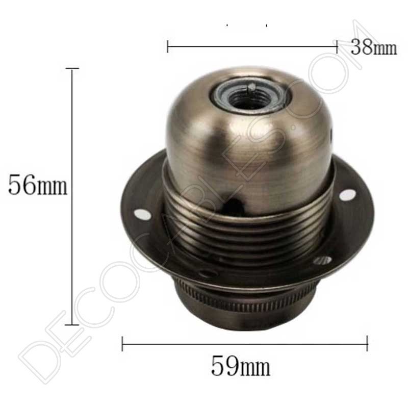 Portalámparas para pantallas metálico en bronce Portalámparas para pantallas metálico en bronce