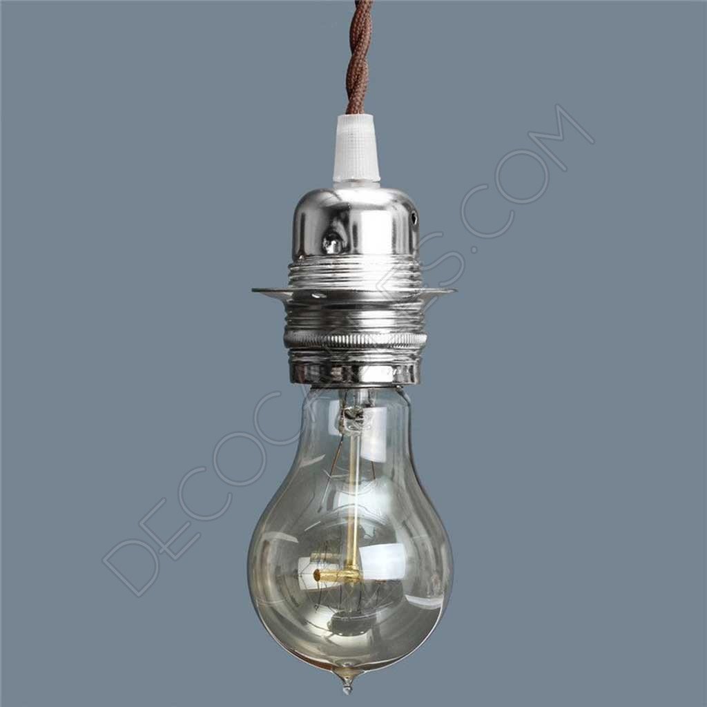 Portalámparas para pantallas metálico en cromado Portalámparas para pantallas metálico en cromado