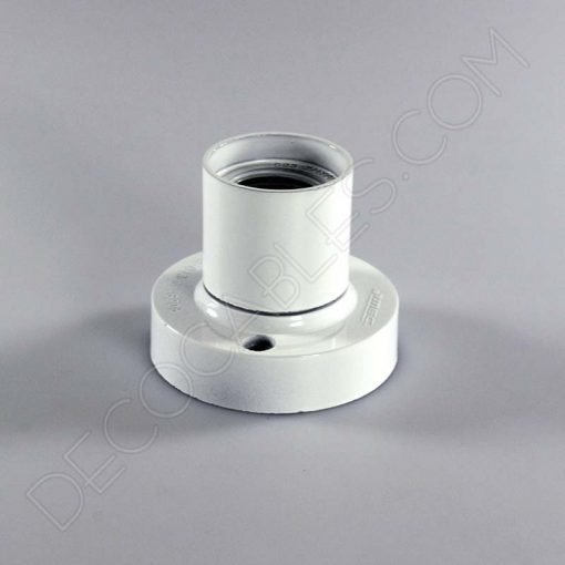 Portalámparas zócalo (varios colores) 4 Portalámparas zócalo blanco de baquelita