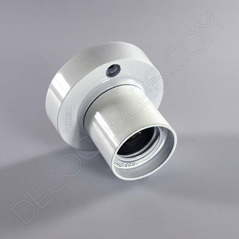 Portalámparas zócalo blanco de baquelita Portalámparas zócalo blanco de baquelita