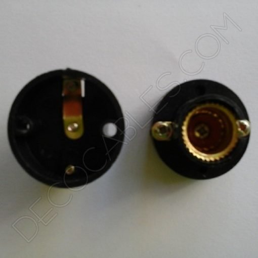 Portalámparas zócalo negro de baquelita