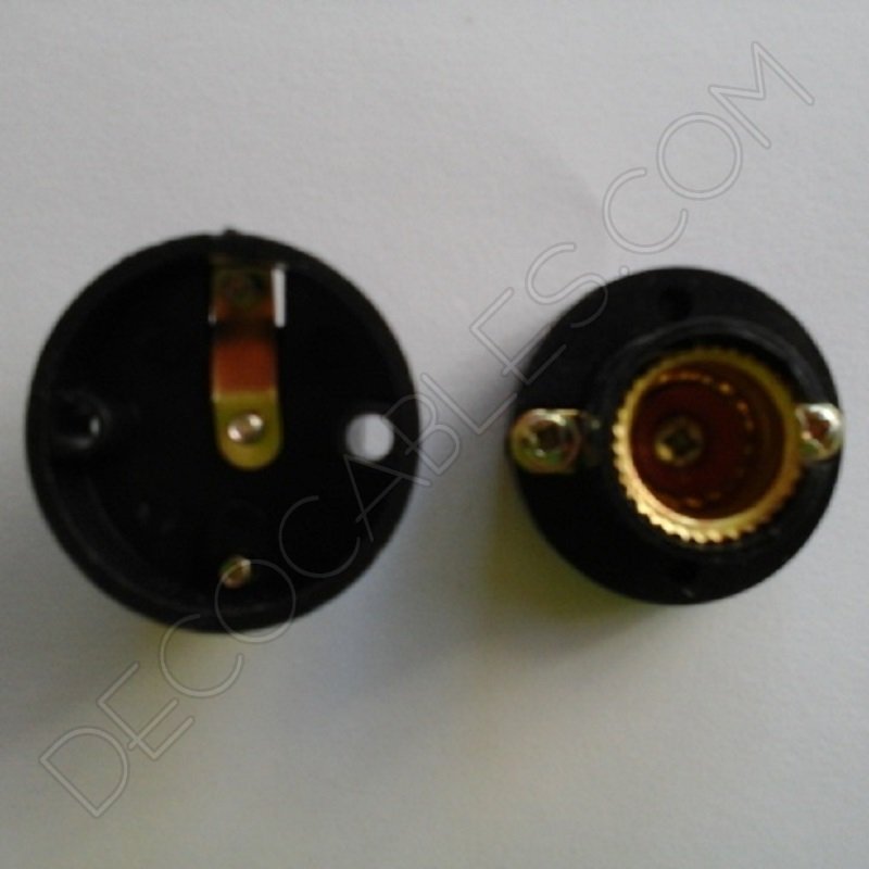 Portalámparas zócalo negro de baquelita Portalámparas zócalo negro de baquelita