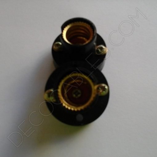 Portalámparas zócalo E14 2 Portalámparas zócalo negro de baquelita