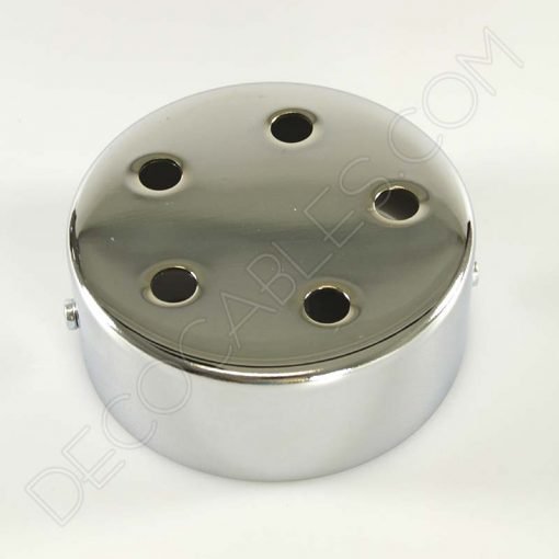 Soporte florón de techo para lámpara cromado 5 salidas
