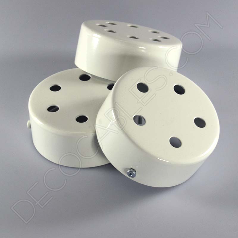 Soporte florón de techo para lámpara blanco varias salidas Soporte florón de techo para lámpara blanco varias salidas