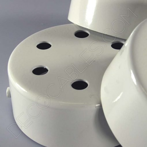 Soporte de techo para lámpara grande 5, 6 y 8 orificios (blanco) 4 Soporte florón de techo para lámpara blanco de 5 salidas