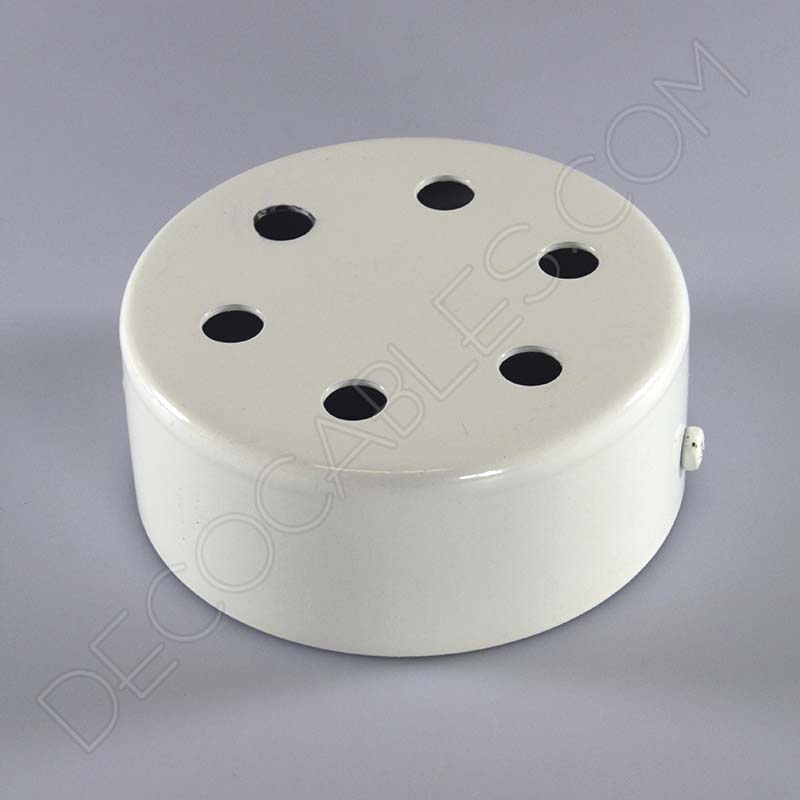 Soporte florón de techo para lámpara blanco de 6 salidas Soporte florón de techo para lámpara blanco de 6 salidas