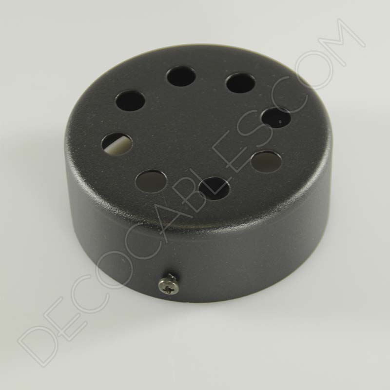 Soporte florón de techo para lámpara negro de 8 salidas Soporte florón de techo para lámpara negro de 8 salidas