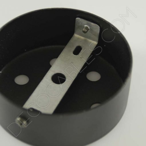 Soporte florón de techo para lámpara negro de 4 salidas