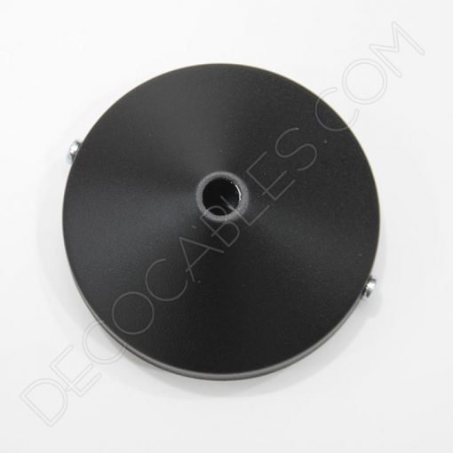 Soporte de techo cónico para lámpara 1 orificio 2 Soporte florón de techo cónico para lámpara de 1 salida negro