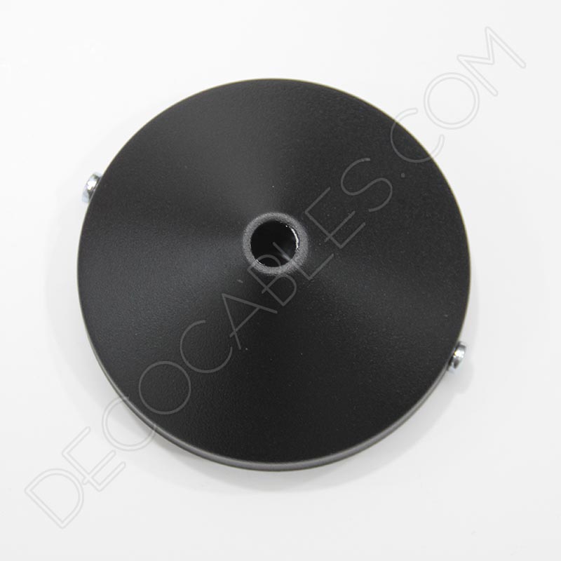 Soporte florón de techo cónico para lámpara de 1 salida negro Soporte florón de techo cónico para lámpara de 1 salida negro