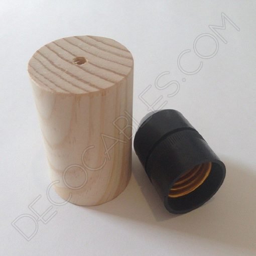 Cubre portalámparas madera cilíndrico 4 Cubre portalamparas exterior en madera decorativo modelo cilindro