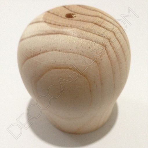 Cubre portalamparas exterior en madera decorativo modelo bellota