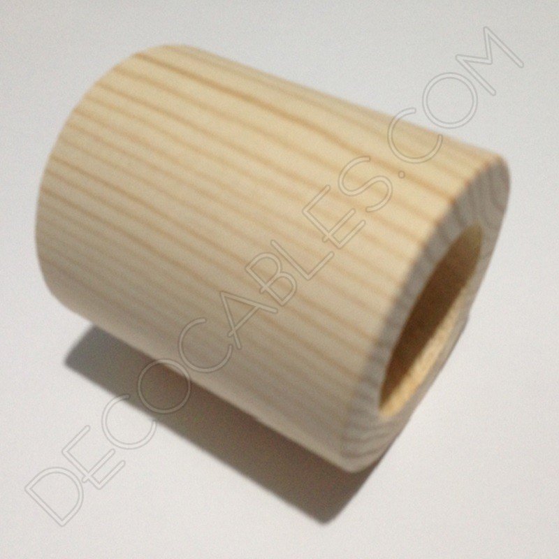 Cubre portalamparas exterior en madera decorativo modelo cilindro Cubre portalamparas exterior en madera decorativo modelo cilindro