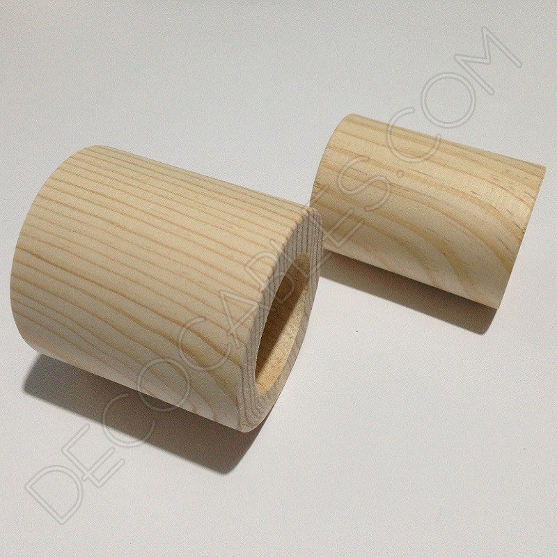Cubre portalamparas exterior en madera decorativo modelo cilindro Cubre portalamparas exterior en madera decorativo modelo cilindro
