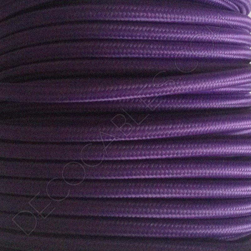 Cable eléctrico redondo de tela de color morado Cable eléctrico redondo de tela de color morado