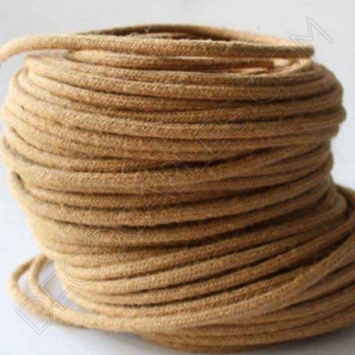 Cable eléctrico redondo de cuerda de cáñamo