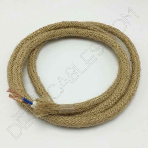 Cable de cuerda redondo 2x0,75mm² 2 Cable eléctrico redondo de cuerda de cáñamo
