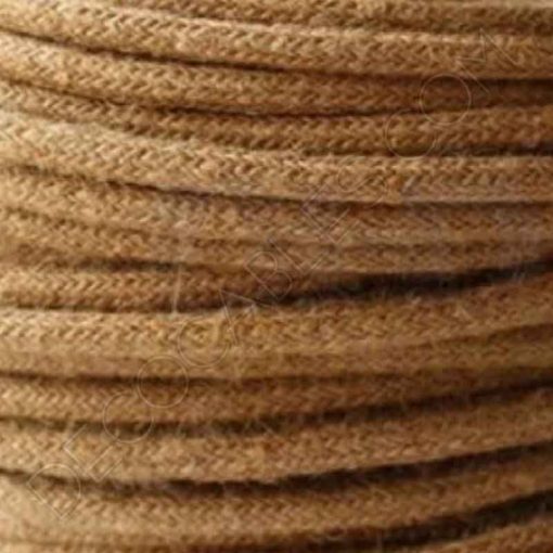 Cable eléctrico redondo de cuerda de cáñamo