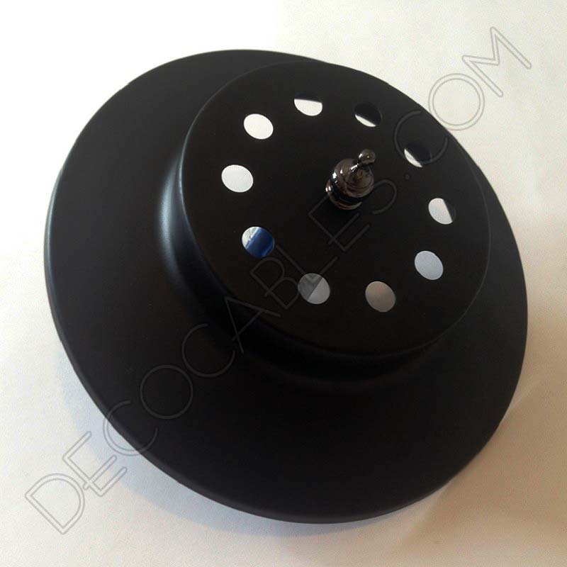 Soporte florón de techo para lámpara negro de 10 salidas Soporte florón de techo para lámpara negro de 10 salidas