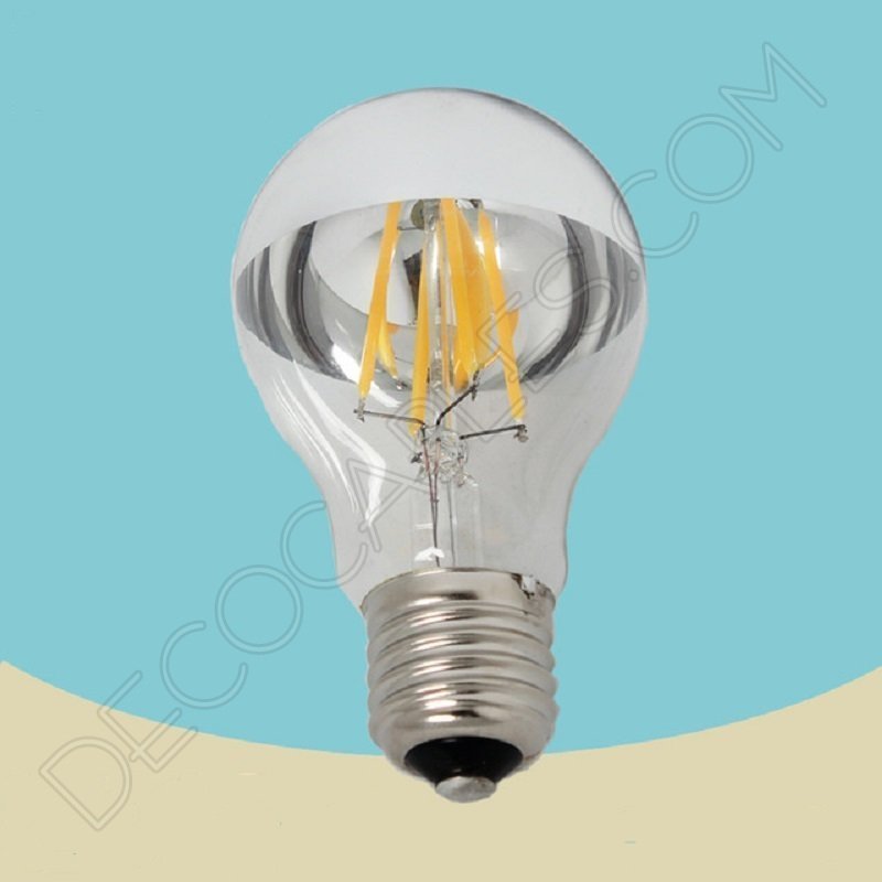 Bombilla filamento led estándar cúpula espejo reflectante E27 Bombilla filamento led estándar cúpula espejo reflectante E27