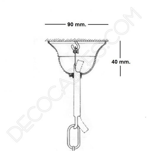 Florón Metálico para Lámpara (Varios colores) 13 Florón para lámpara