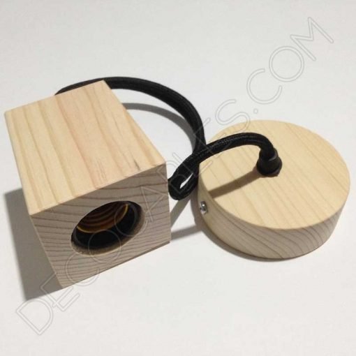 Lámpara Colgante Madera modelo Pirámide 4 Lámpara colgante de madera modelo pirámide