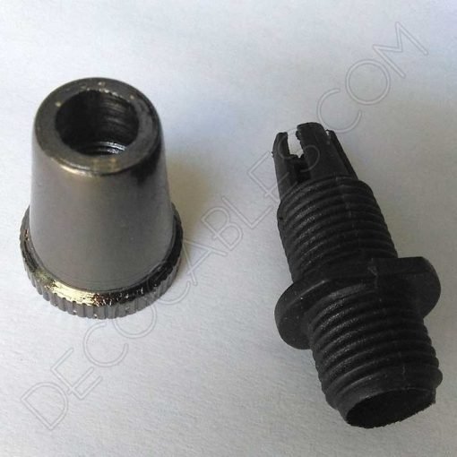 Presa cables metálicos en color negro